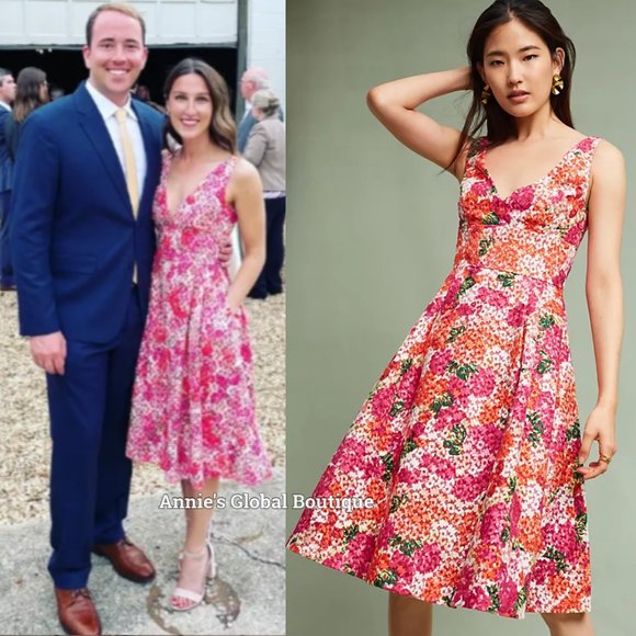 NWT, Anthropologie Monique Lhuillier Riona Embroidered Dress - Picture 14 of 16